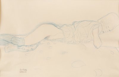 Weiblicher Halbakt, ca. 1908 von Gustav Klimt