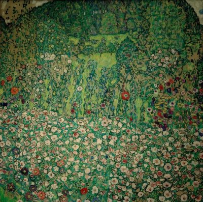 Gartenlandschaft mit Bergkuppe von Gustav Klimt