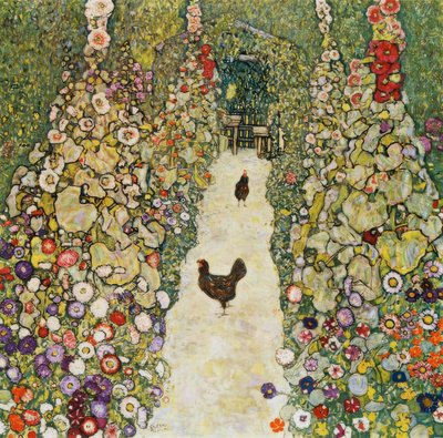 Gartenweg mit Hühnern von Gustav Klimt