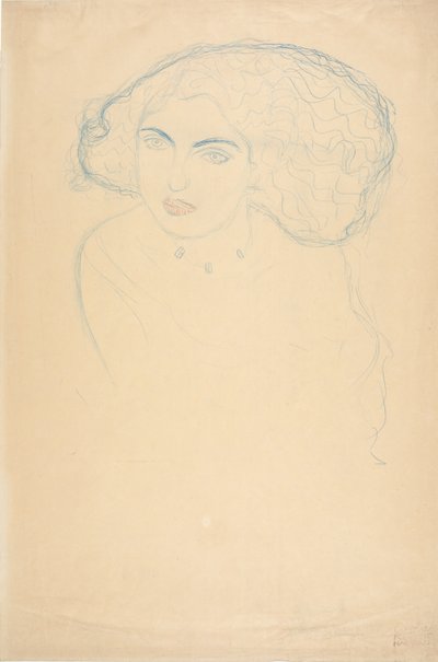 Kopf einer Frau von Gustav Klimt