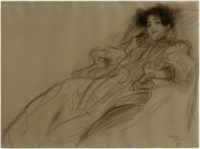 Junge Dame im Sessel von Gustav Klimt