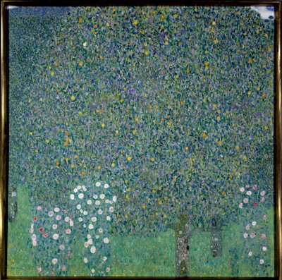 Rosenbüsche unter den Bäumen von Gustav Klimt