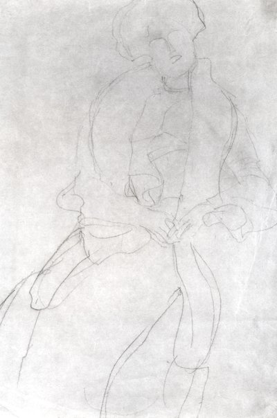 Sitzende Frau mit Boa (Adele Bloch-Bauer) von Gustav Klimt