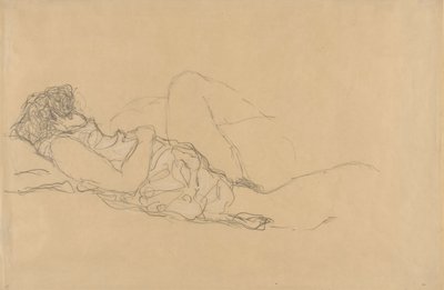 Schlafende Frau von Gustav Klimt
