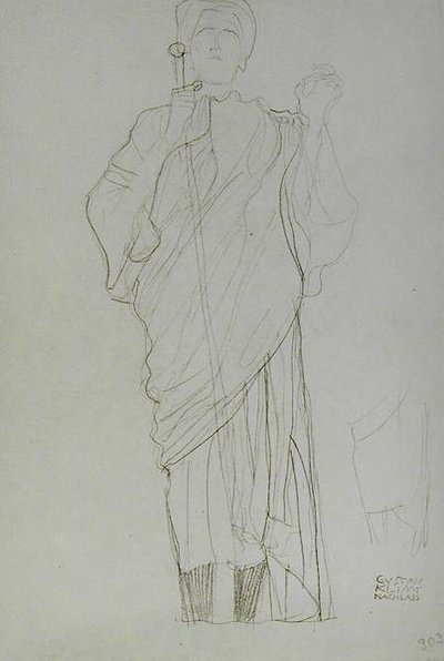Stehende Frau mit Schwert von Gustav Klimt