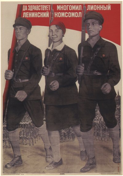 Es lebe der Millionen-Mitglieder-Leninistische Komsomol von Gustav Klutsis