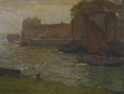 Im Hafen von Veere von Gustav Schönleber