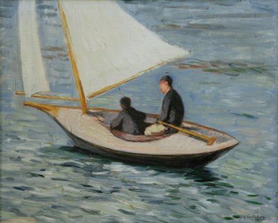 Segelboot auf der Seine von Gustave Caillebotte