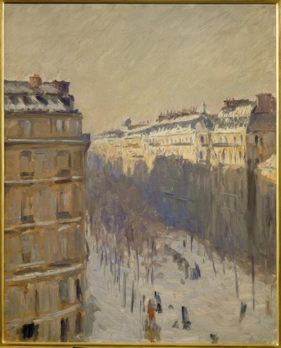 Boulevard Haussmann, Schneeeffekt von Gustave Caillebotte