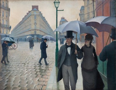 Straße in Paris; Regentag von Gustave Caillebotte