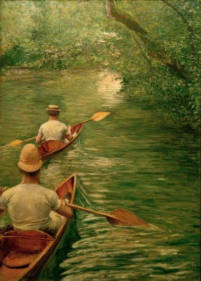 Périssoires auf der Yerres von Gustave Caillebotte