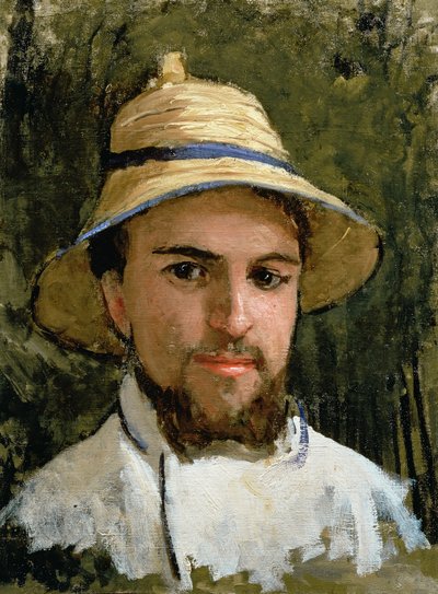 Selbstporträt mit Tropenhelm von Gustave Caillebotte