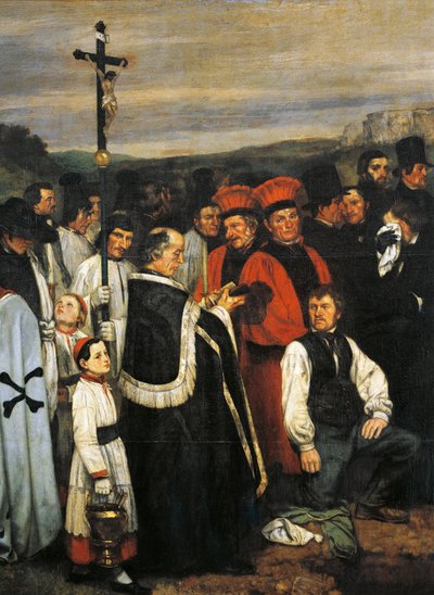 Ein Begräbnis in Ornans von Gustave Courbet