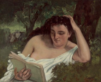 Eine junge Frau beim Lesen, ca. 1866-1868 von Gustave Courbet