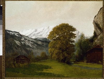 Landschaft in Interlaken, Schweiz von Gustave Courbet