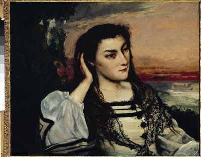 Träumerei (Porträt von Gabrielle Borreau) von Gustave Courbet