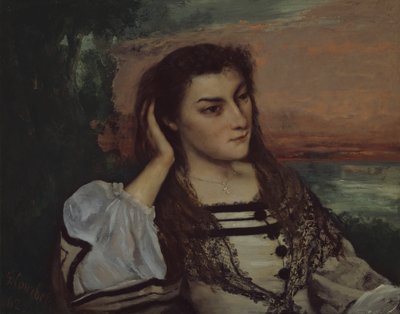 Träumerei (Porträt von Gabrielle Borreau) von Gustave Courbet