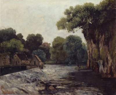 Das Wehr an der Mühle, 1866 von Gustave Courbet