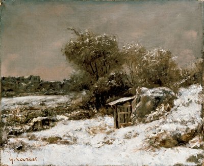 Winterszene, nach 1855 von Gustave Courbet