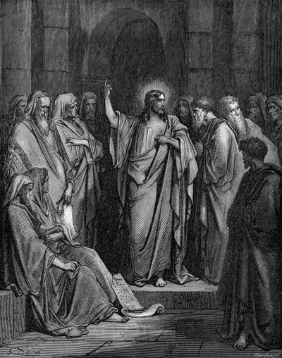 Christus in der Synagoge von Gustave Dore