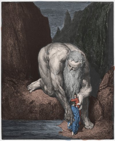 Inferno, Gesang 31: Der Riese Antaeus von Gustave Dore