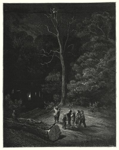 Der kleine Däumling (Gravur) von Gustave Dore