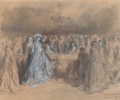 Pauline Viardot beim Glücksspiel in Baden-Baden von Gustave Dore