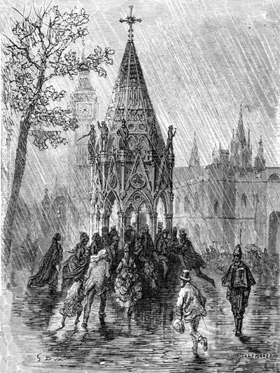 Der Brunnen - Broad Sanctuary, 1872 von Gustave Dore