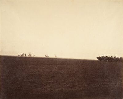 Kavalleriemanöver, Camp de Châlons, 1857 von Gustave Le Gray