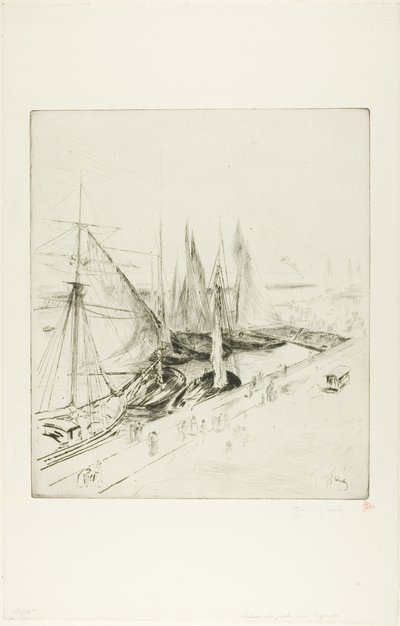 Fischerboote von Tréport von Gustave Leheutre