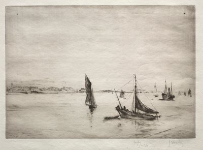 Die Straße von La Rochelle von Gustave Leheutre