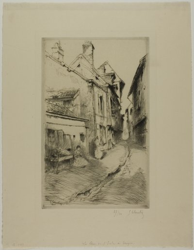 Die Schulstraße, Troyes von Gustave Leheutre