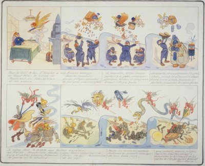 1. WK / Weihnachten 1916 / französische Karikatur von Gustave Wendt