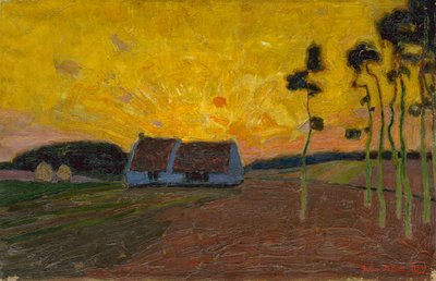 Landschaft in Sint-Martens-Latem von Gustave de Smet