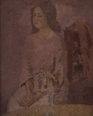 Mädchen in Rosa, ca. 1918 von Gwen John