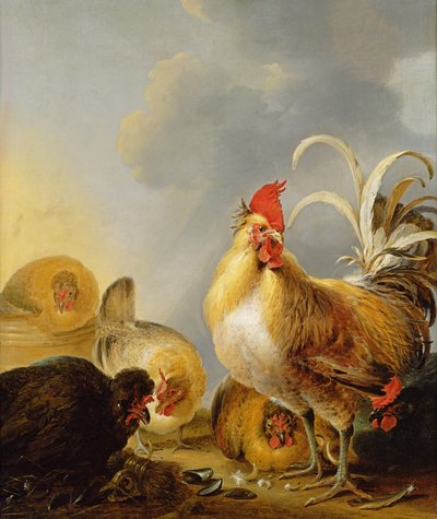 Eine Gruppe von Hofgeflügel von Gysbert Hondecoeter