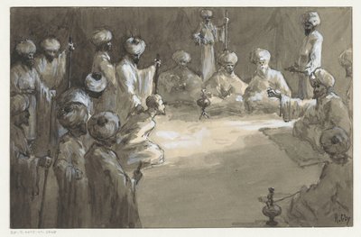 Versammlung von Männern von H.C. Louwerse (signed by artist)