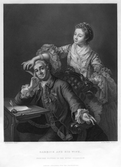 Garrick und seine Frau, 1757 19. Jahrhundert von H. Bourne