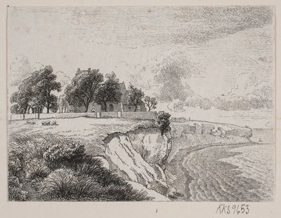 Stevns Klint mit der Højerup Kirche von H. C. Henneberg