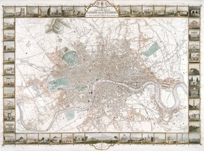 Karte von London, 1851 von H Lacey