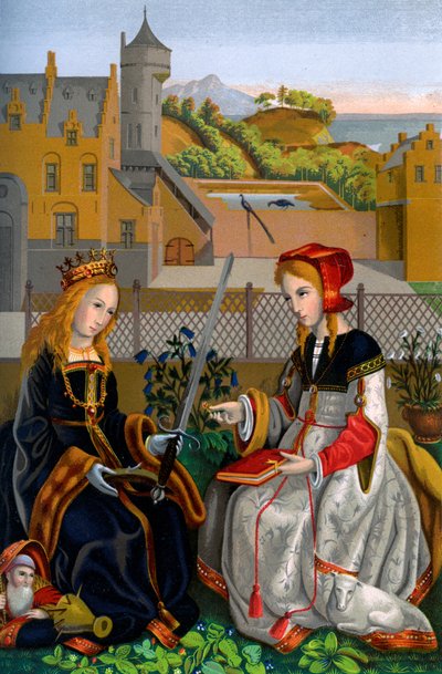 Heilige Katharina von Alexandria, 15. Jahrhundert von H Moulin