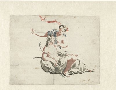 Jäger und Nymphe von H. Roucoma