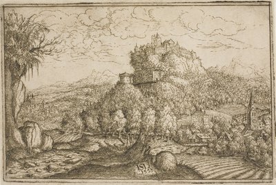 Burg auf einem Hügel von Hanns Lautensack