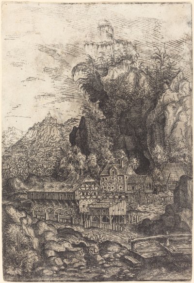 Landschaft mit Wassermühle von Hanns Lautensack