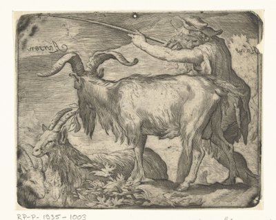 Junge mit Ziegen von Hans Aarsen (signed by artist)