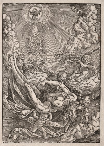 Christus wird von Engeln in den Himmel getragen von Hans Baldung