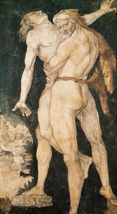 Herkules und Antäus, ca. 1530 von Hans Baldung Grien