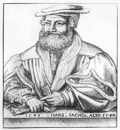 Porträt von Hans Sachs, 1545 von Hans Brosamer