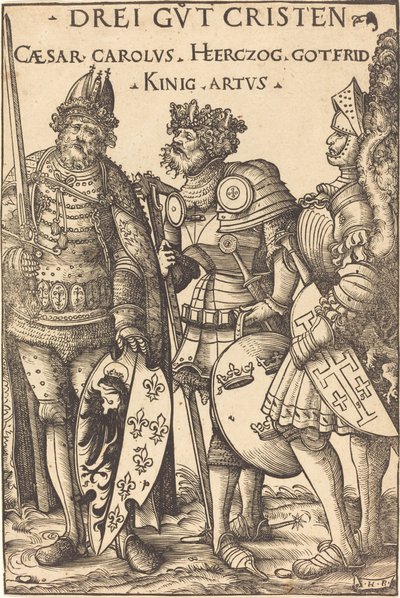 Karl der Große, Arthur und Gottfried von Hans Burgkmair I