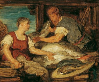 Die Fischverkäuferin von Hans Canon